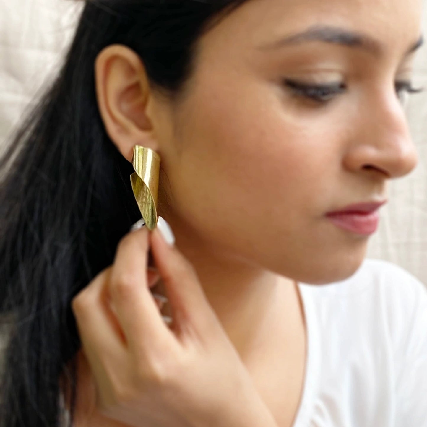 Half Round Earring